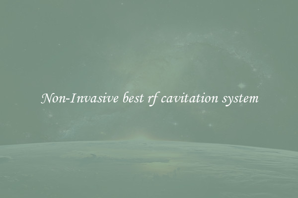 Non-Invasive best rf cavitation system