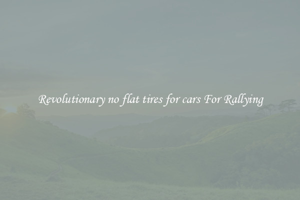 Revolutionary no flat tires for cars For Rallying