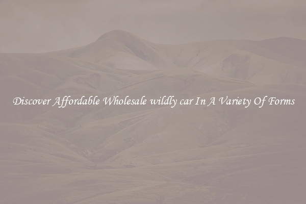 Discover Affordable Wholesale wildly car In A Variety Of Forms