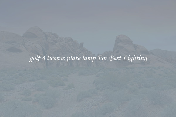 golf 4 license plate lamp For Best Lighting