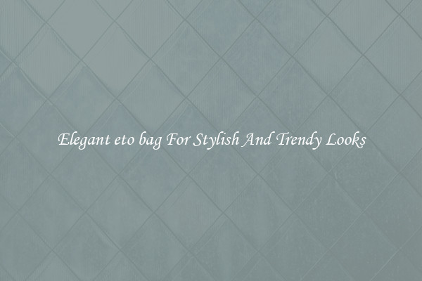 Elegant eto bag For Stylish And Trendy Looks