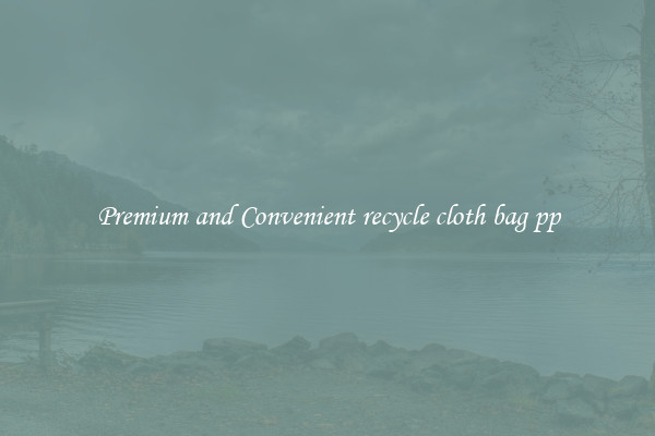 Premium and Convenient recycle cloth bag pp