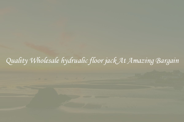 Quality Wholesale hydrualic floor jack At Amazing Bargain