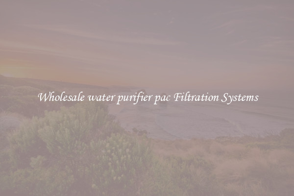 Wholesale water purifier pac Filtration Systems